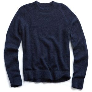 Italian Brushed Wool Sweater in Navy Todd Snyder